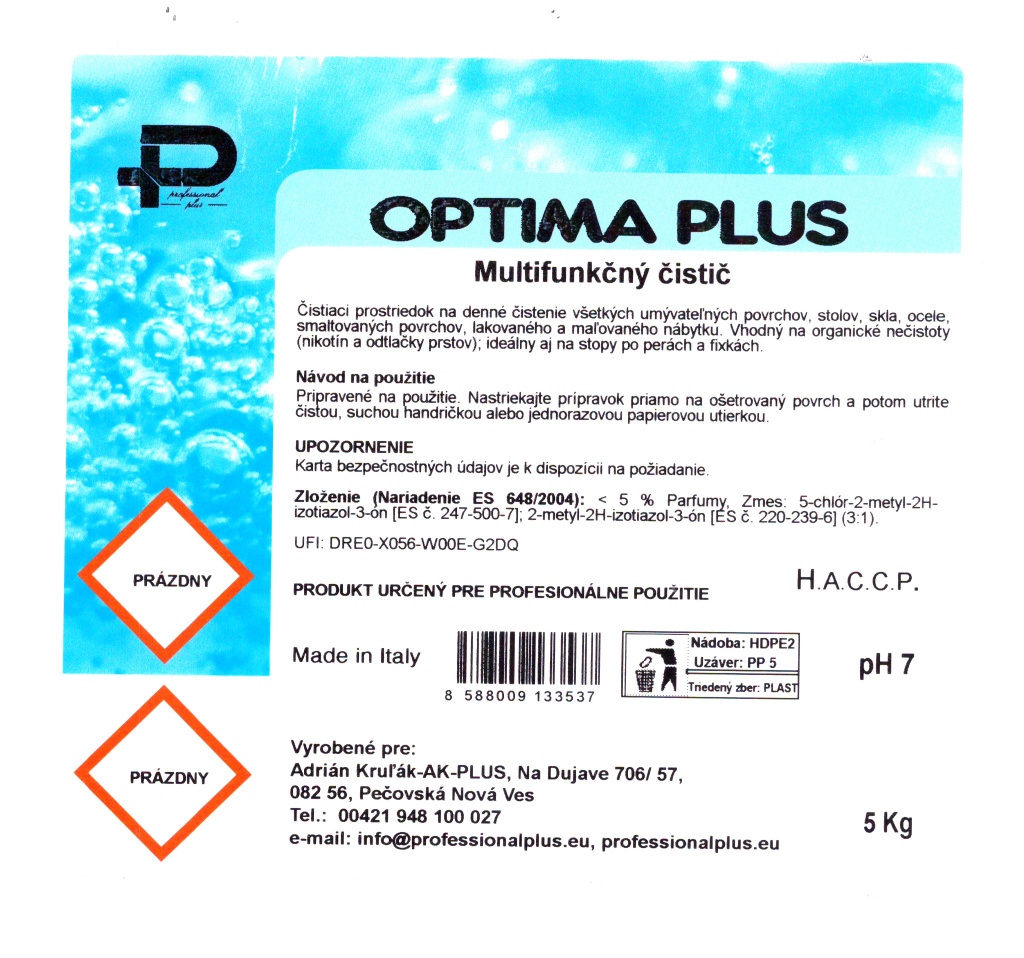 Optima Plus Multifunkčný 5kg